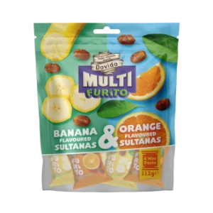 MULTI FURITO BANANA & ORANGE FLAVOURED SULTANAS 8x14=112g