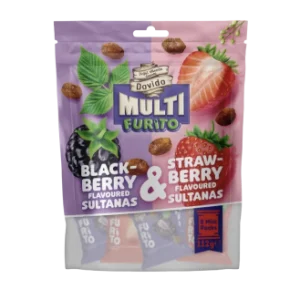 MULTI FURITO BLACKBERRY & STRAWBERRY FLAVOURED SULTANAS 8x14=112g
