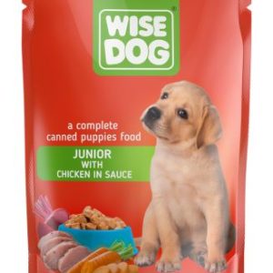 Puppy Junior with chicken in sauce